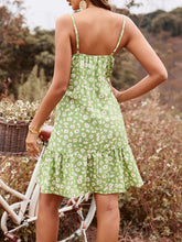 Daisy Print V-Neck Mini Cami Dress OutfitFlow